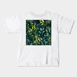 Green Leaves Pattern 12 Kids T-Shirt